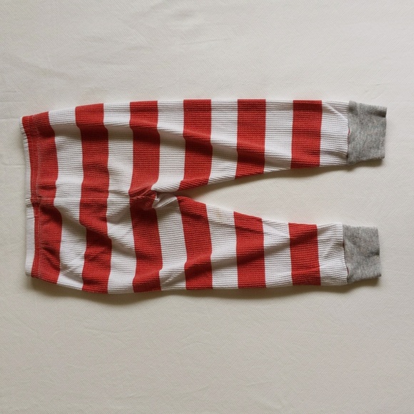 carter's striped thermal waffle knit pajama bottoms 18 months baby unisex - Picture 7 of 8